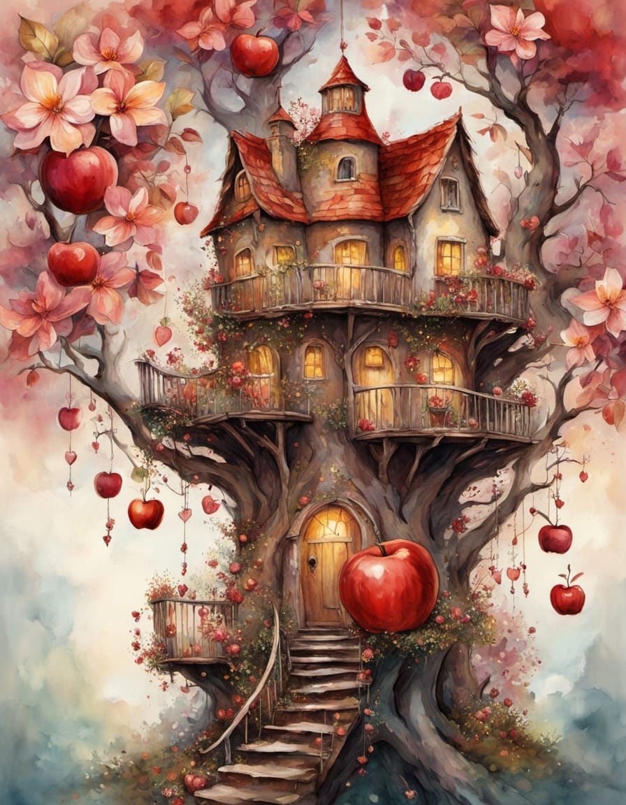 A Magical Fairy Apple Tree Mansion 5