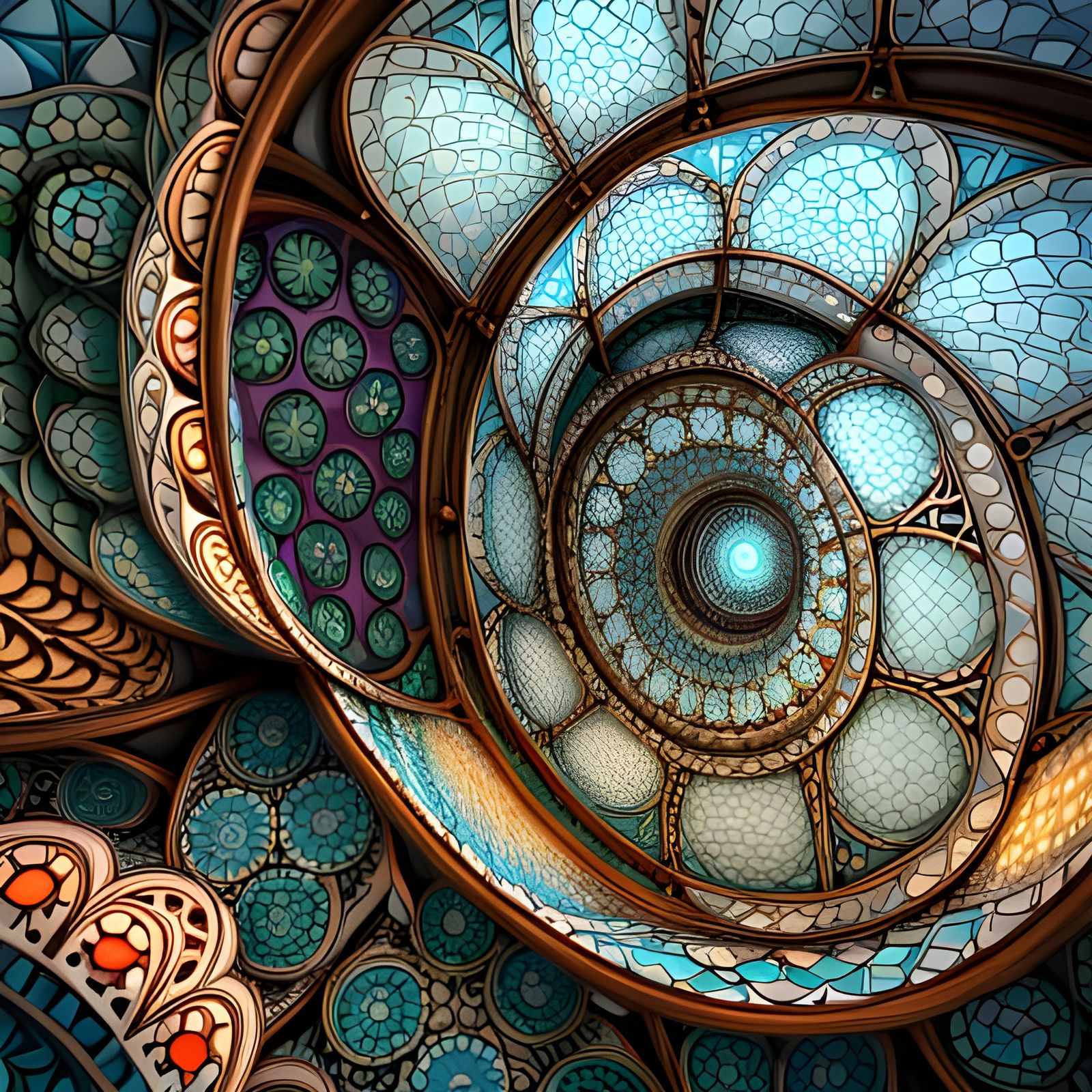Complex 3D Kaleidoscope Render in High Detail