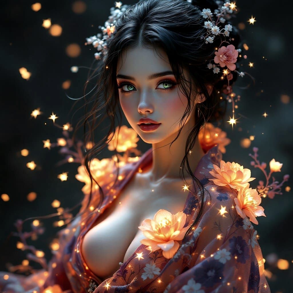 Ethereal Beauty in Vibrant Hues