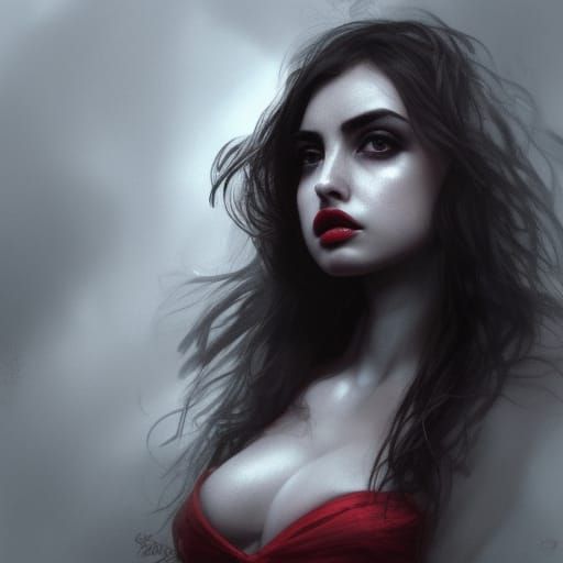 Gothic Queen Portrait in Digital Art Style
