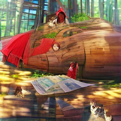 Red Riding Hood in Anime Style, Ghibli Key Visual