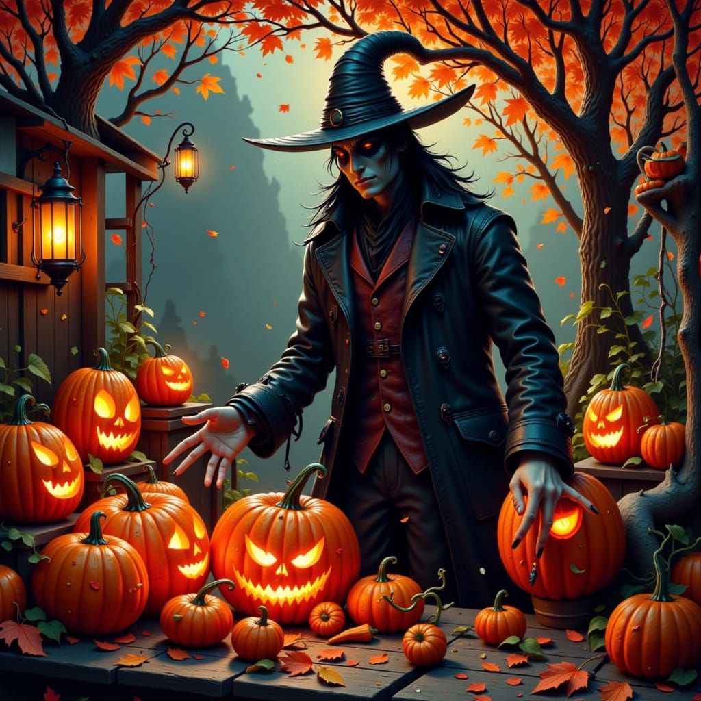 Headless Horseman's Halloween Pumpkin Patch
