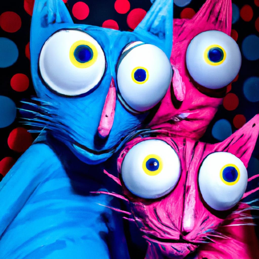 Surreal Anthropomorphic Cats in Realistic 4K Photo