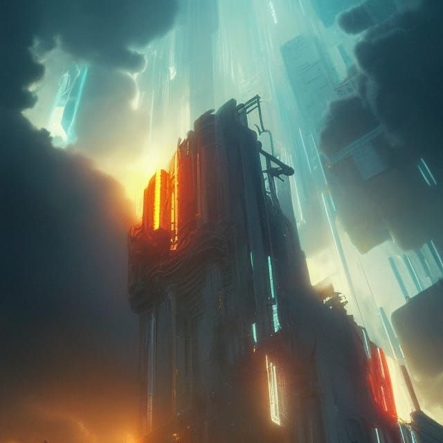 Surreal Cyberpunk Bell Ringer of Reality