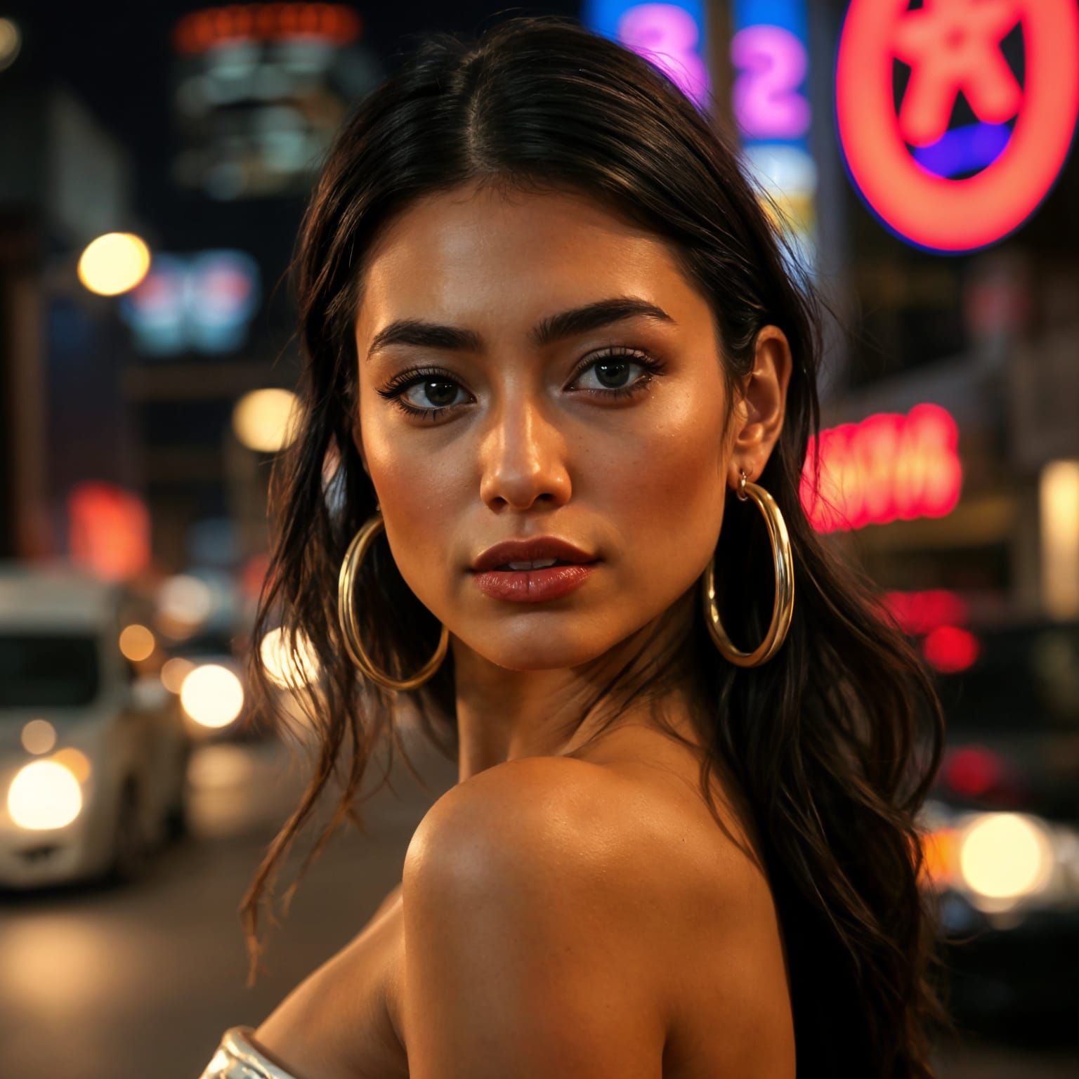 Cinematic Portrait of Urban Woman in Digital Art Style