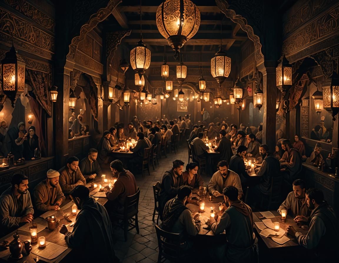 Mystical Fantasy Tavern at Night