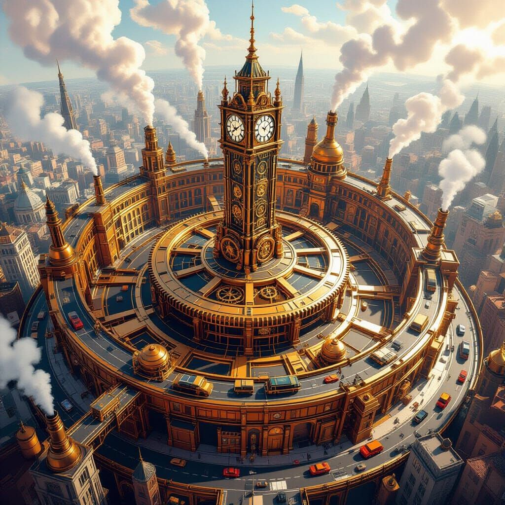 Clockwork City: Steampunk Technical Illustration