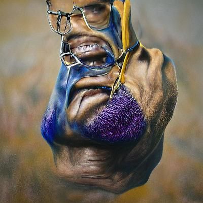 Hyperrealistic Portrait of a Determined Man