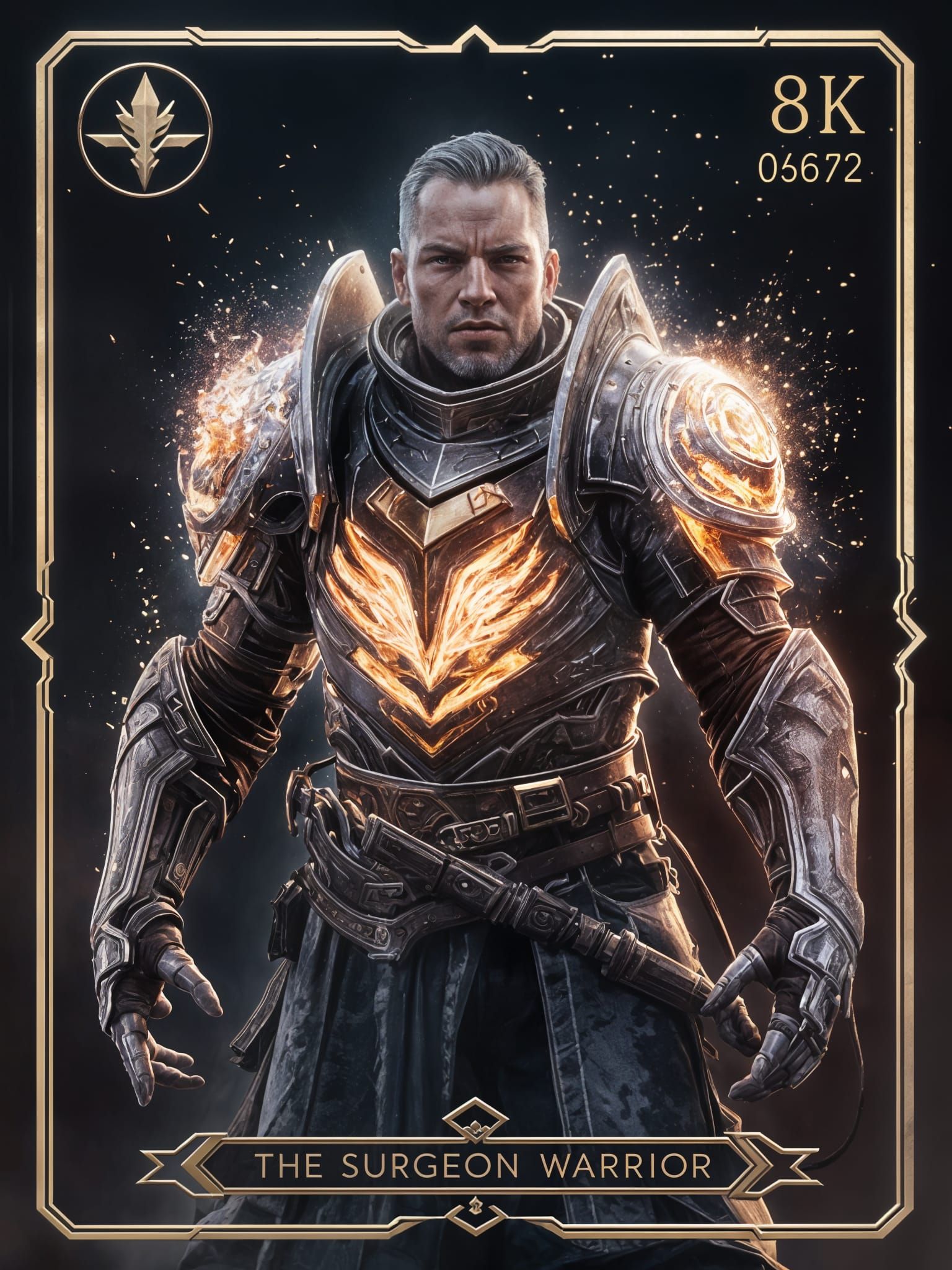 Stormlight Knight Trading Card in Cosmic Colors