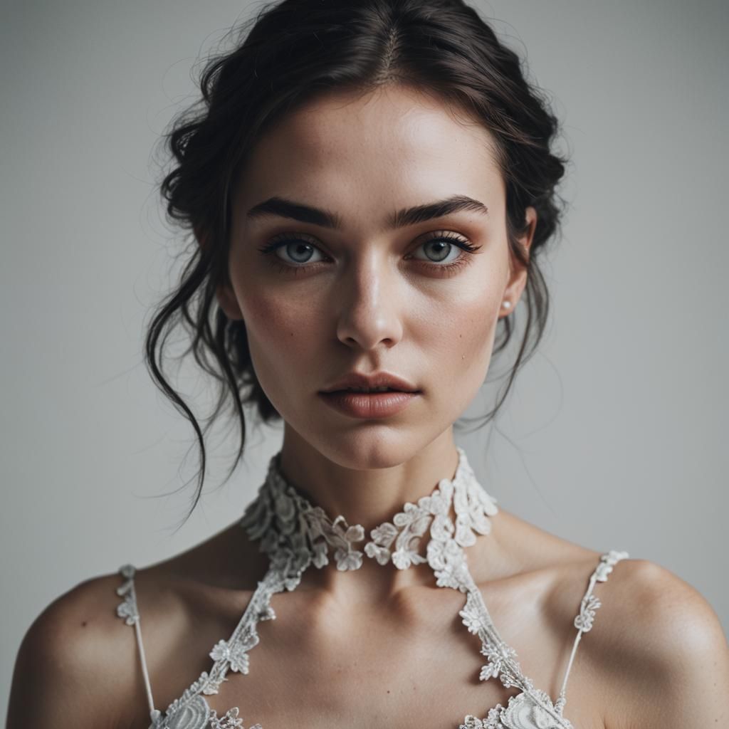 Elegant Fashion Model Portrait in Dreamy Lighting