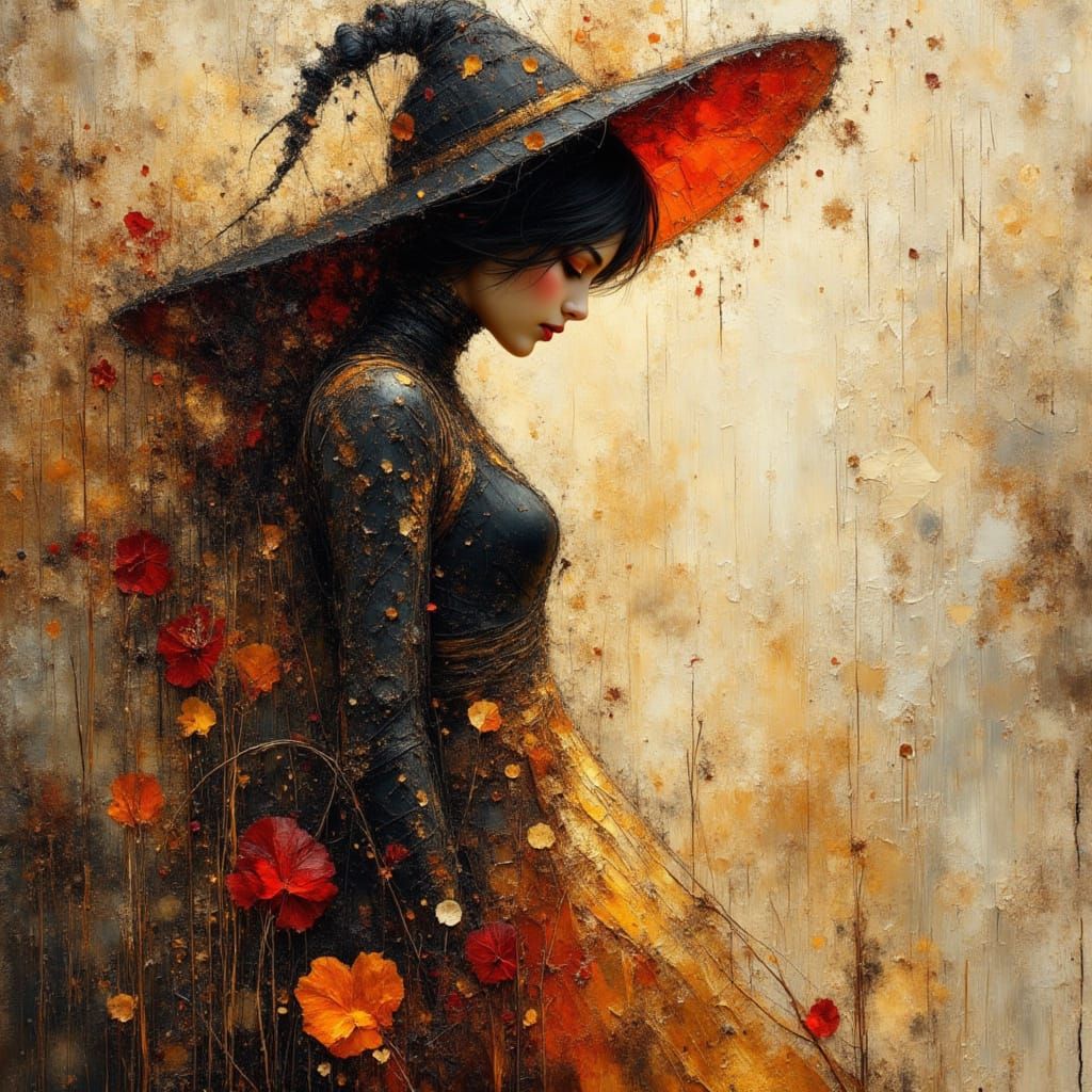 Breathtaking Silhouette with Detailed Painterly Background