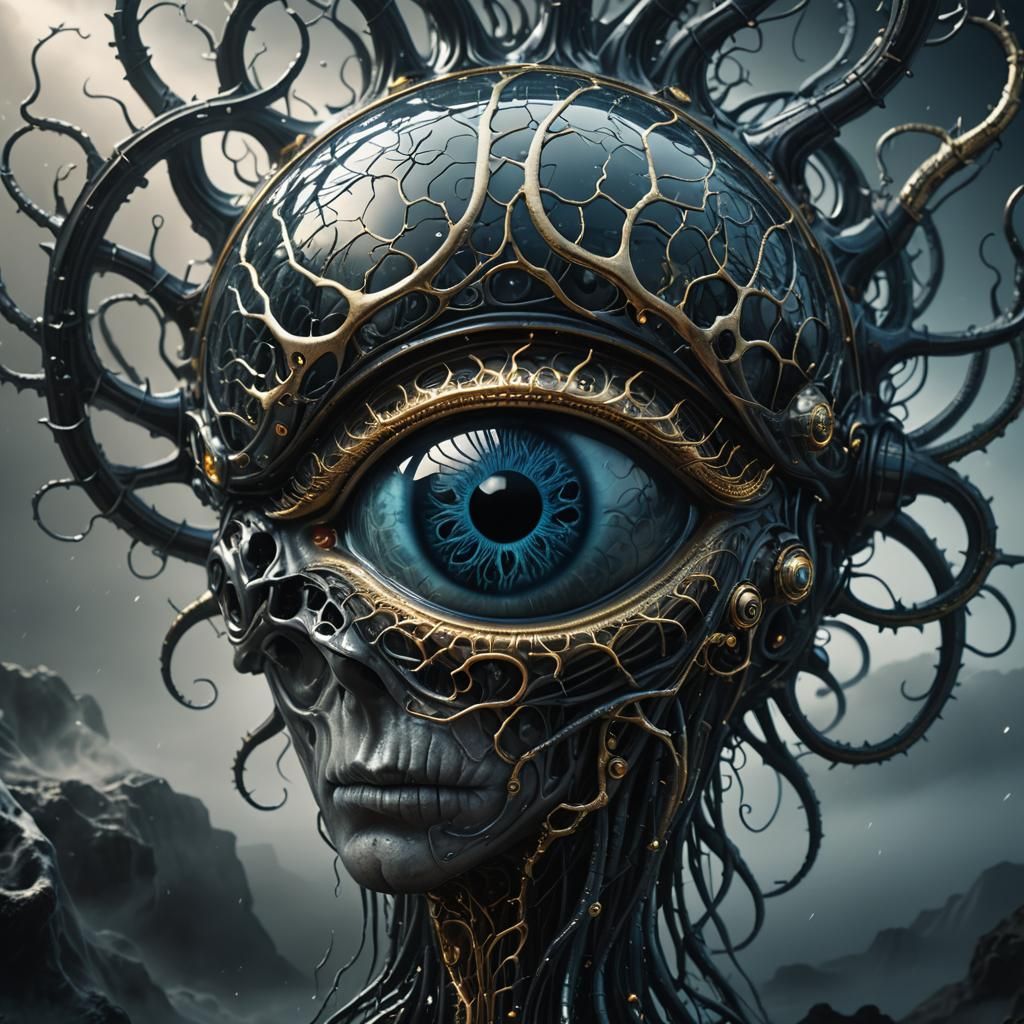 Surreal Glass A in Dark Fantasy 3D Render