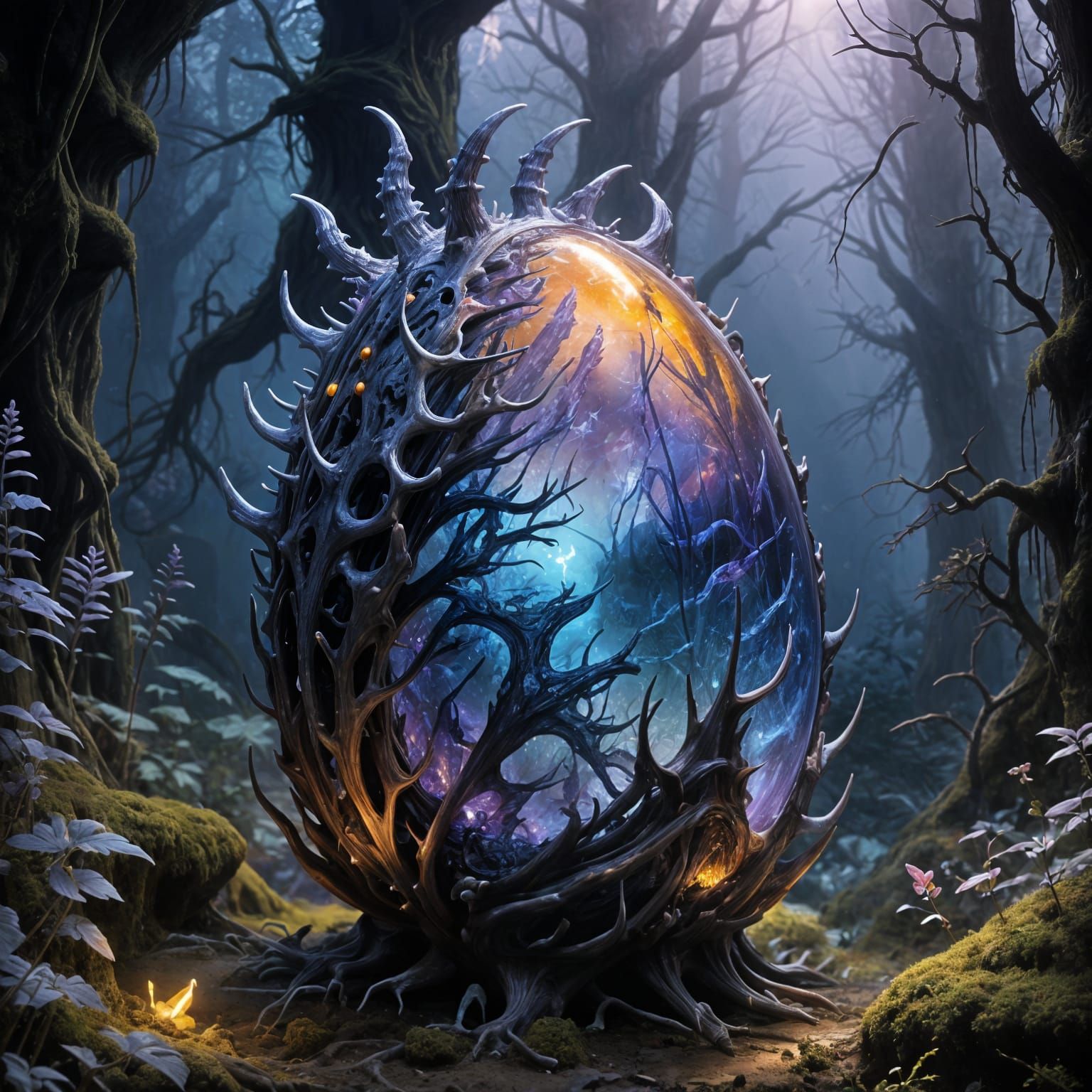 Glowing Murex Egg in Fantastical Landscape