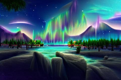 Spectacular Northern Lights Aurora Borealis Artwork