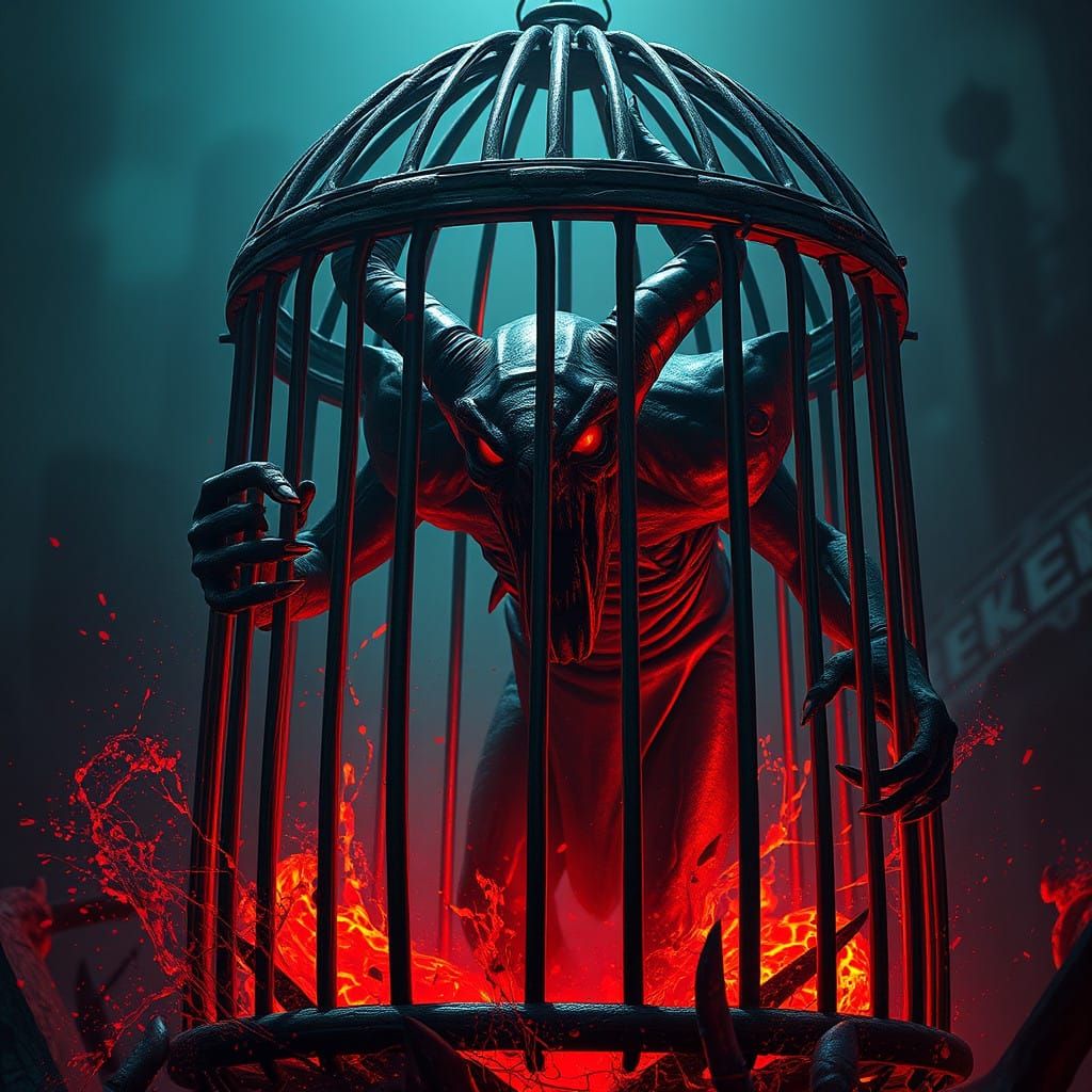 Darkness Confinement in Intricate Fantasy Art