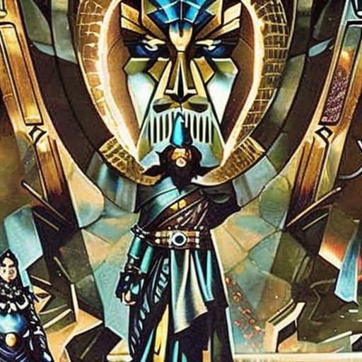 Stylized Image of Hades, God of the Underworld
