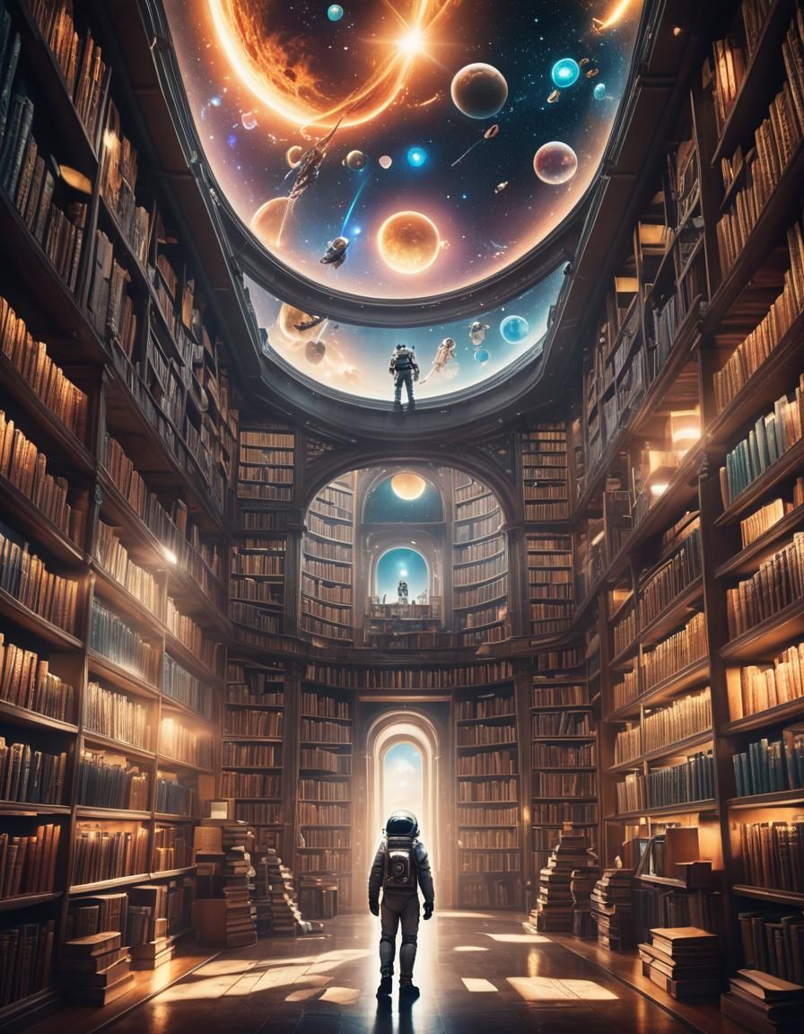 Cosmic Library: An Epic Digital Matte Painting