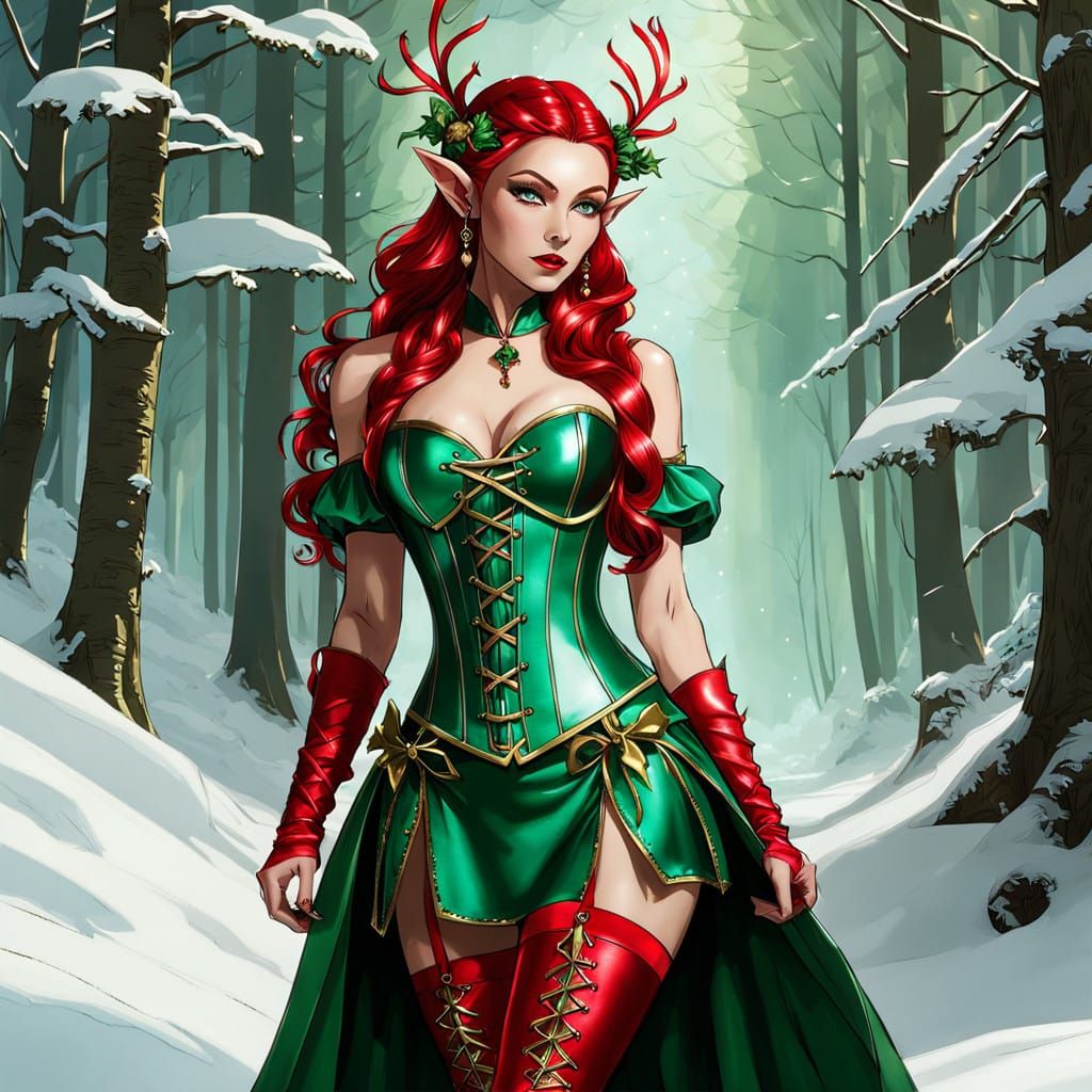 Stunning Elven Warrior in Elfpunk Style