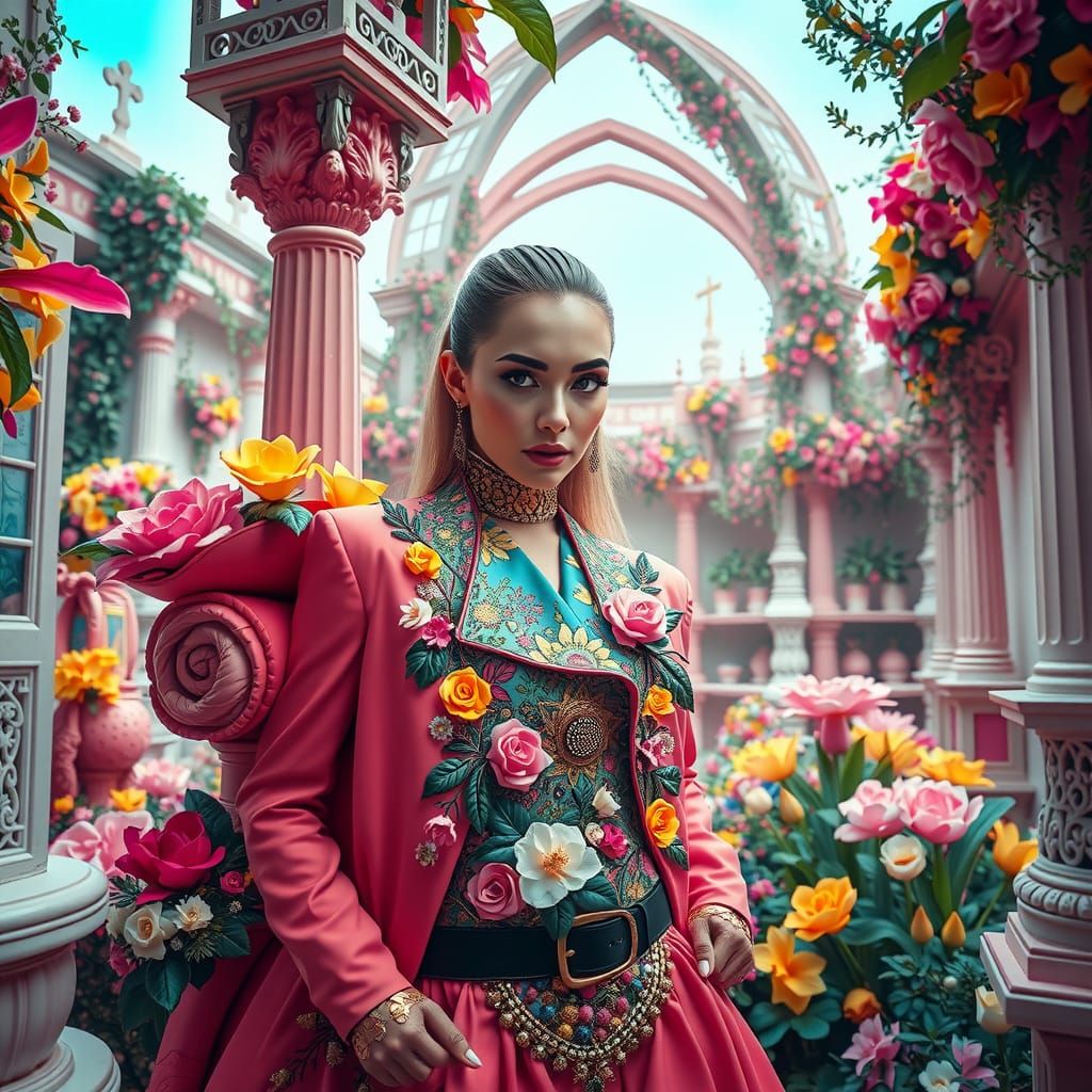 Surreal Garden Portrait in Fine Art Style