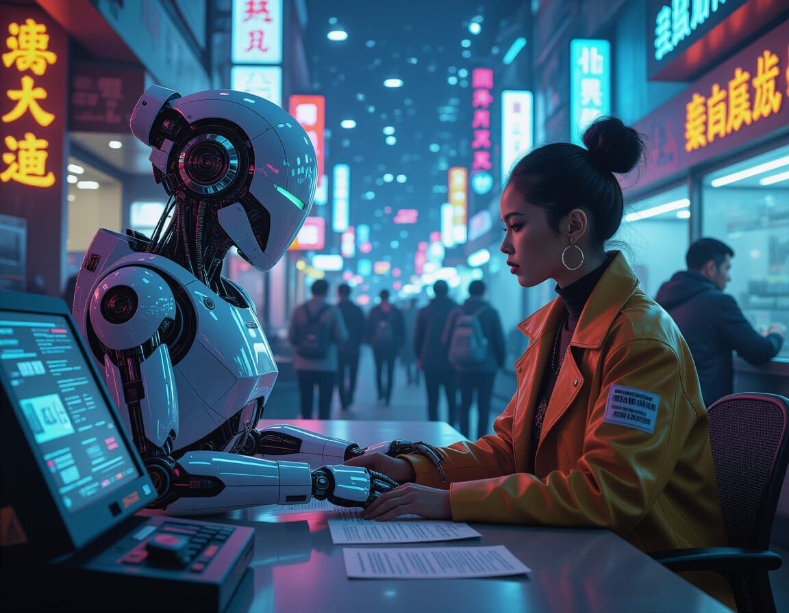 Robot Fortune Teller at Asteroid Trading Post