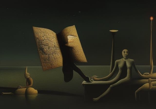 Surreal Oil Painting Inspired by Ernst and Dali