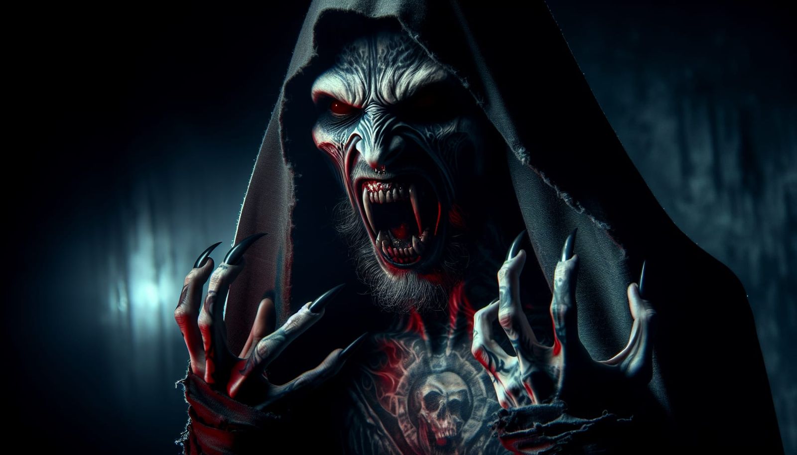 Frenzied Vampire in Dark Ages Horror Scene