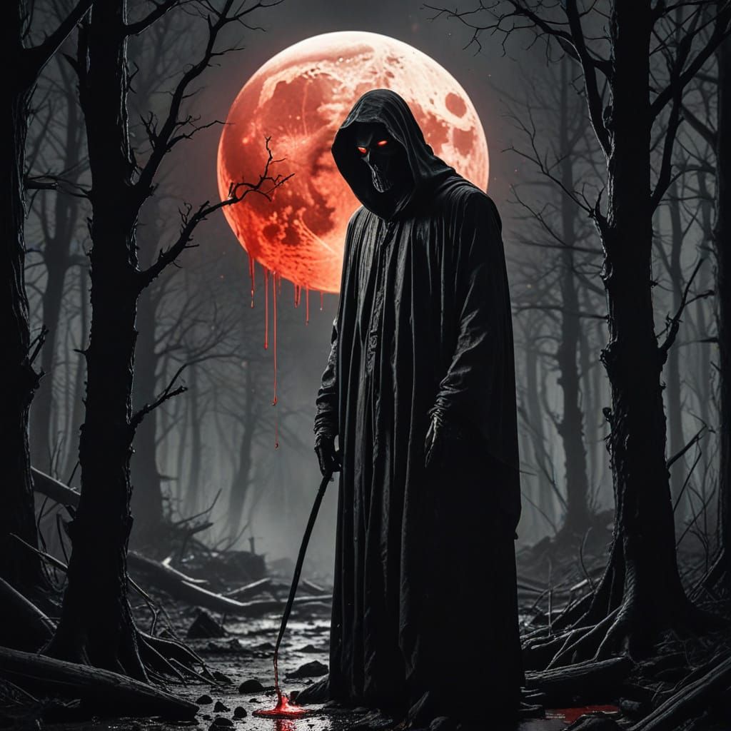 Grim Reaper Lurking in Shadowy Forest, Holographic Thermal S...
