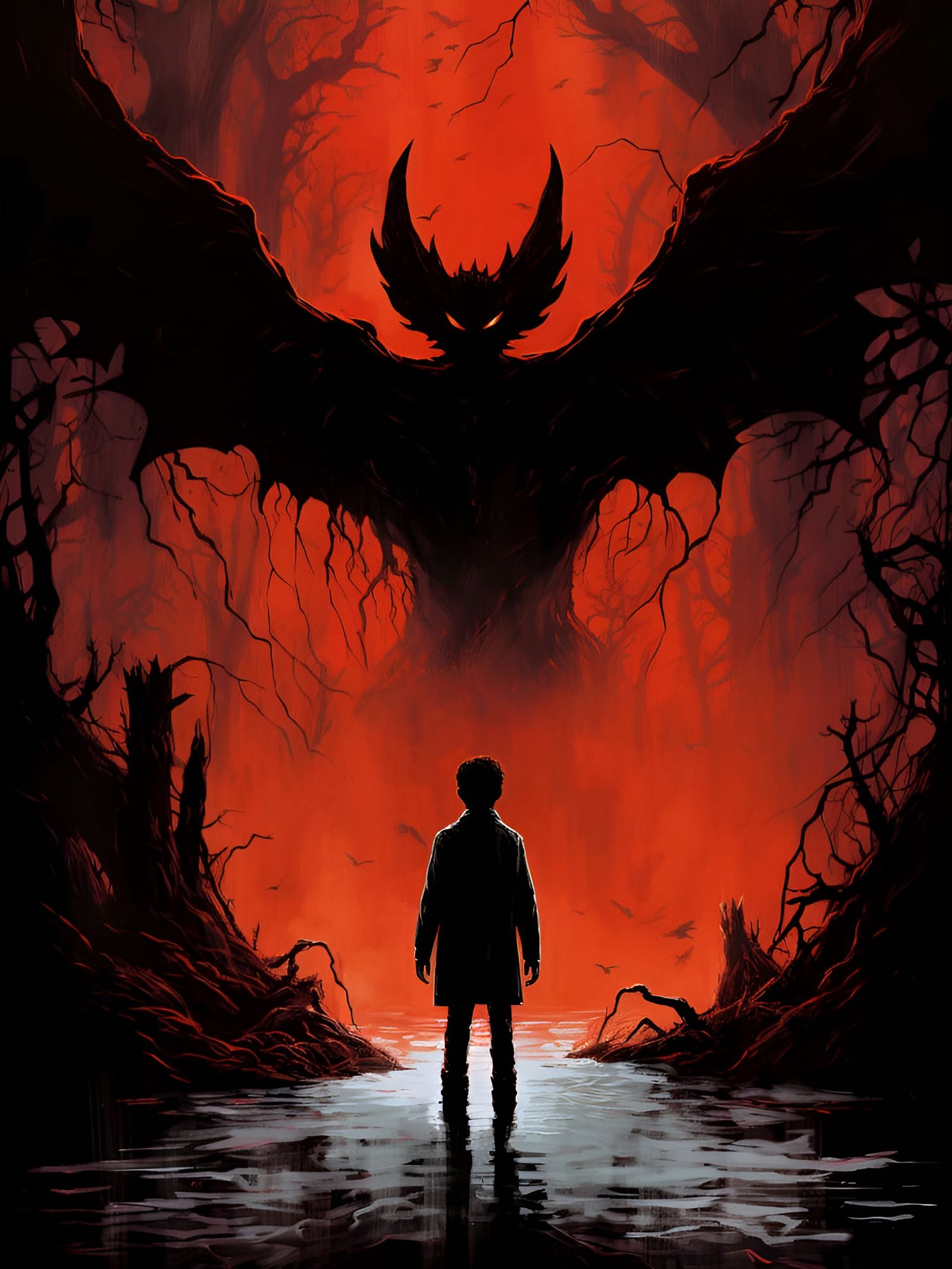 "Facing Evil Head-On" - A Midjourney Creation