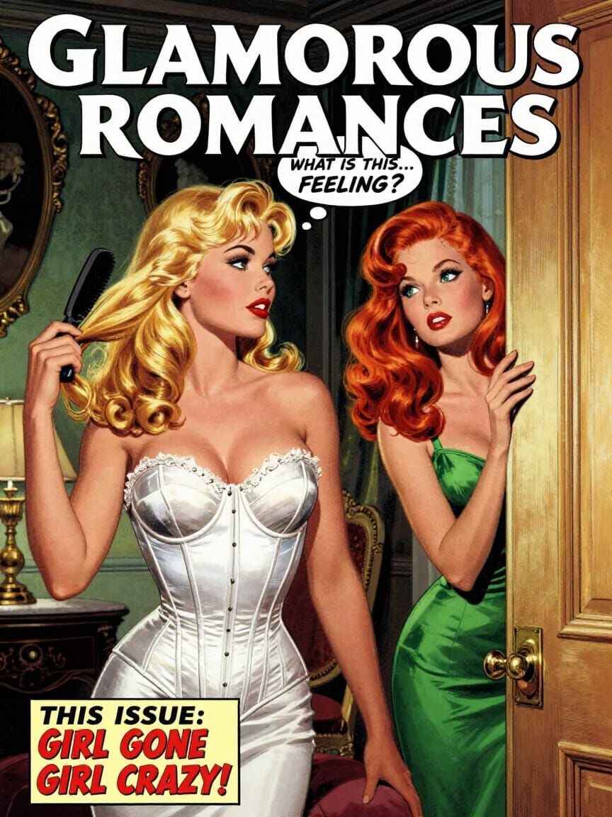 Pulp Romance Comic Cover Art