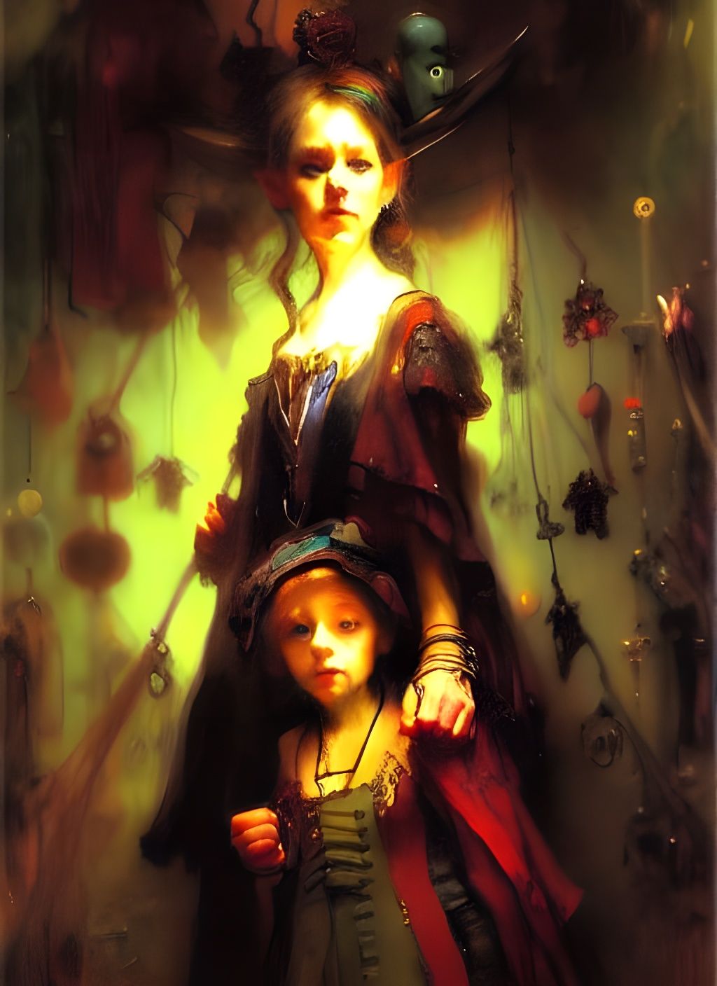 Dark Academia Image in Style of Old Masters