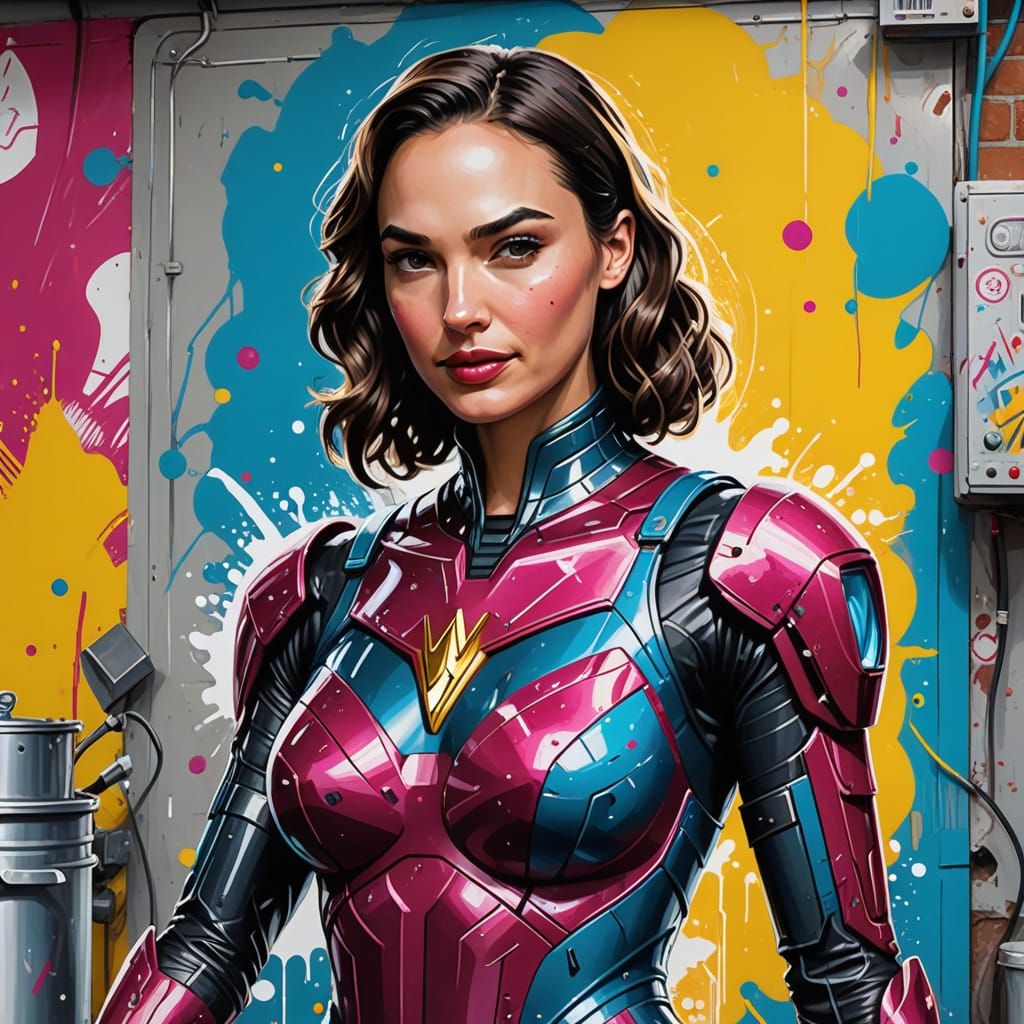 Gal Gadot as Cheerful Android Cleaning Lady in Futuristic Ho...
