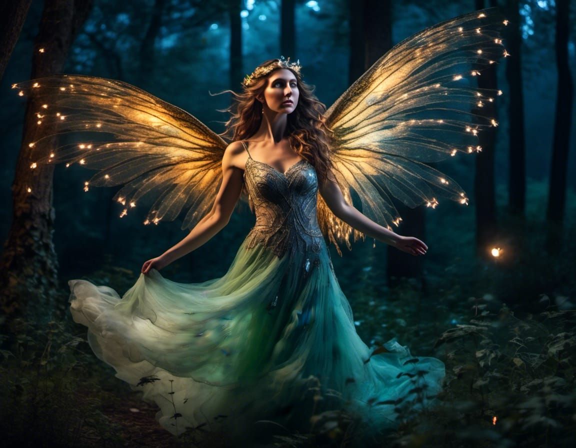 Fairy Queen Dancing in Moonlight
