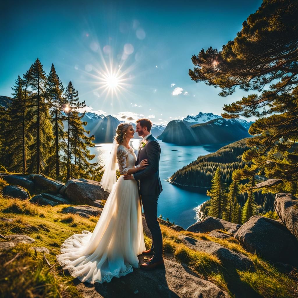 Colorful Norwegian Wedding with Dragon Imagery