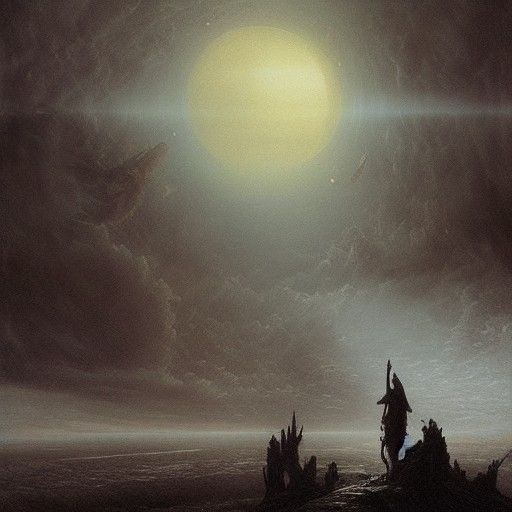 Horrific Vision of Planet Earth as Engraving