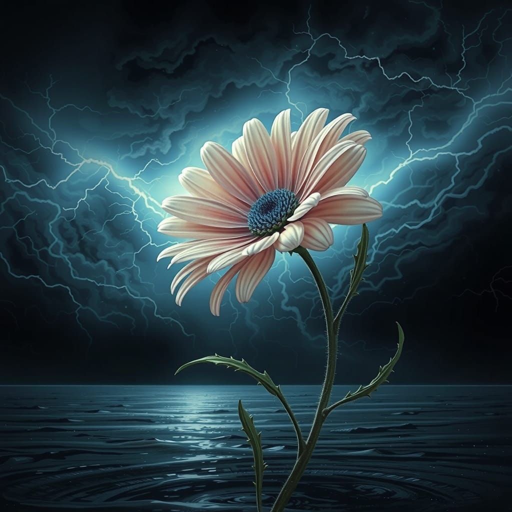 A Flower In A Thunderstorm