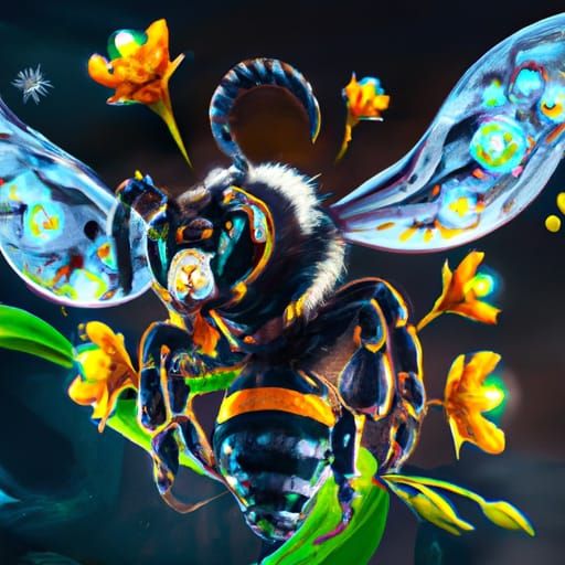 Adorable Bee-Sheep Hybrid Character Design