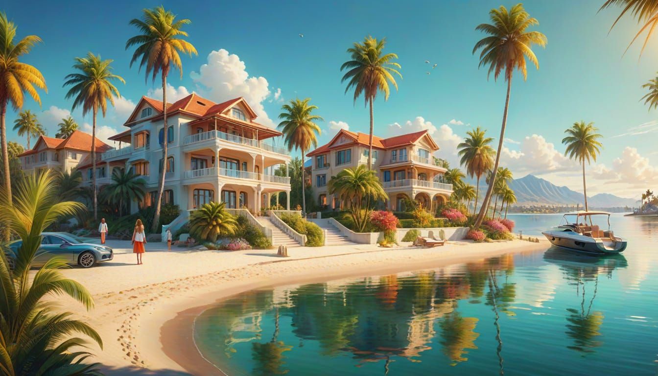 Luxurious Lakeside Resort in Hyper-Realistic 8K