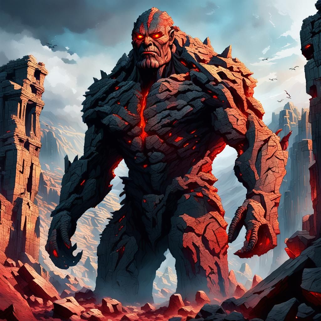 Granite Giant Radiates Power in Fantasy Concept Art