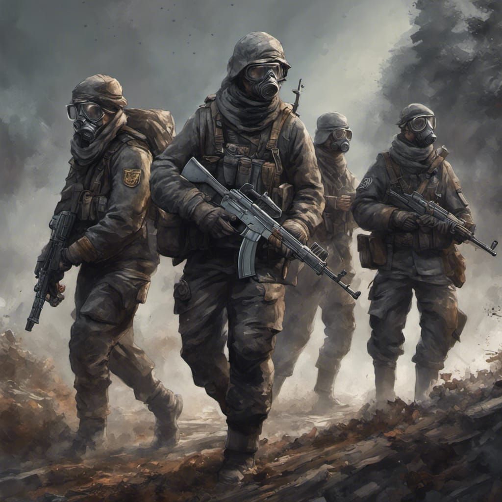 German Rebel Soldiers in Dark Fantasy Style