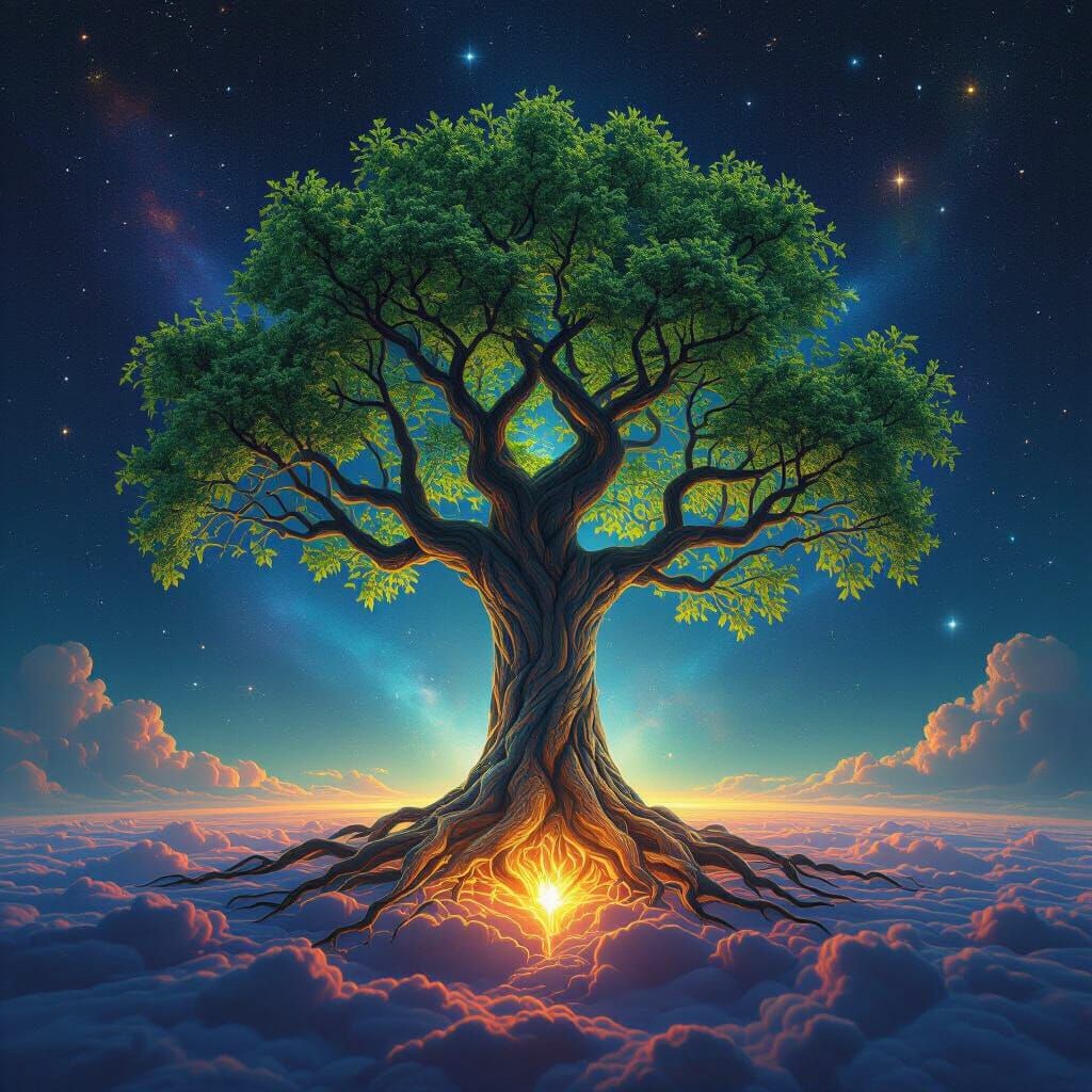 Tree on a Joint Floating in Universe