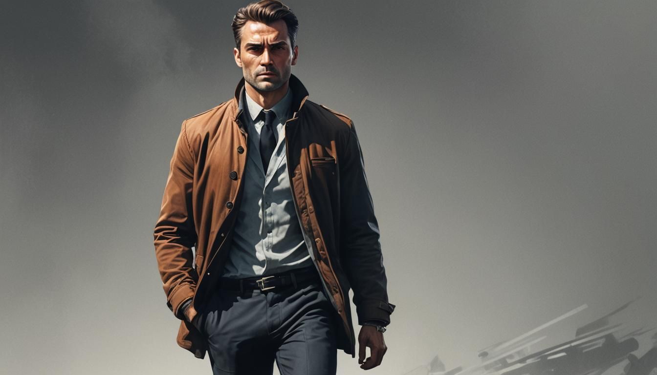 Confident Man Walking Versus Arrogant Man Standing