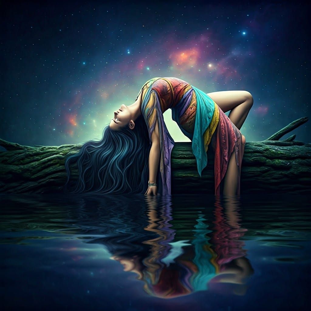 Ethereal Wood Nymph in a Mystical Realm