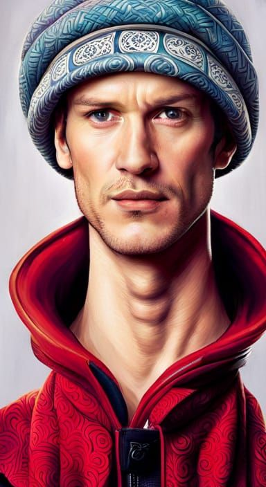 Hyperrealistic Portrait of Matt Smith Wearing a Fez