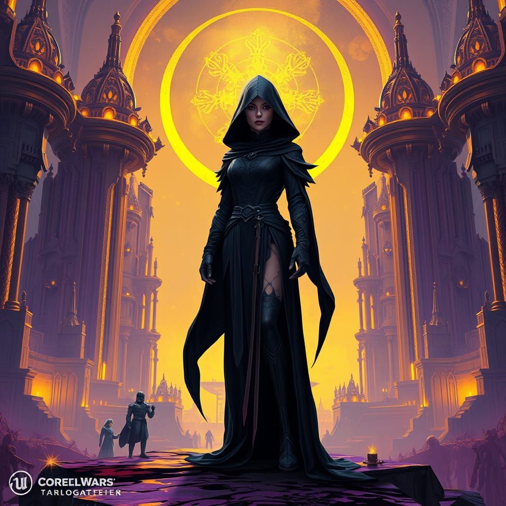 Sith Woman on Coruscant in Dark Fantasy Style