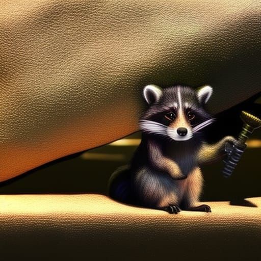 Baby Raccoon is scared of the dark