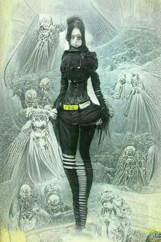 Magical Girl Transformation in Victorian Goth Style