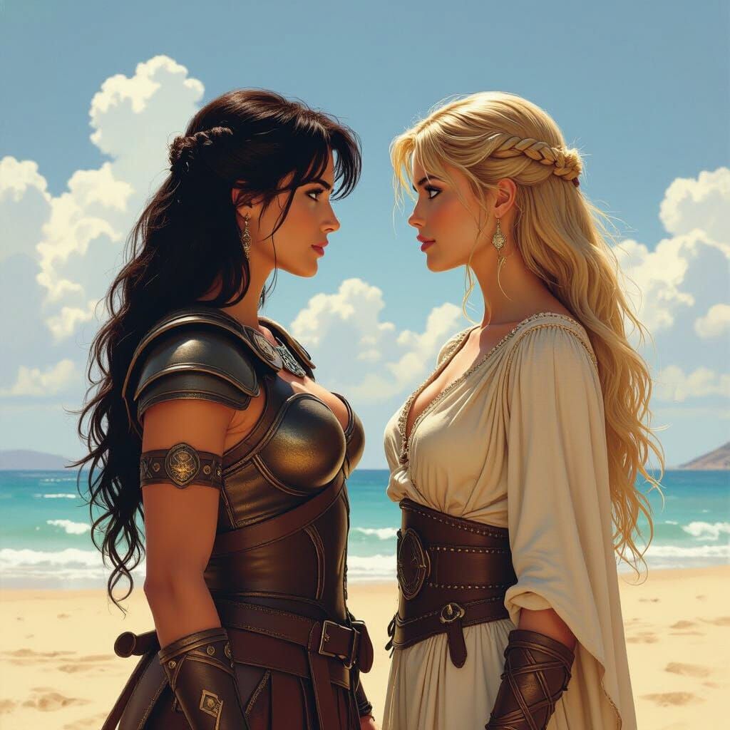 Xena and Gabrielle: Nostalgic Golden Light
