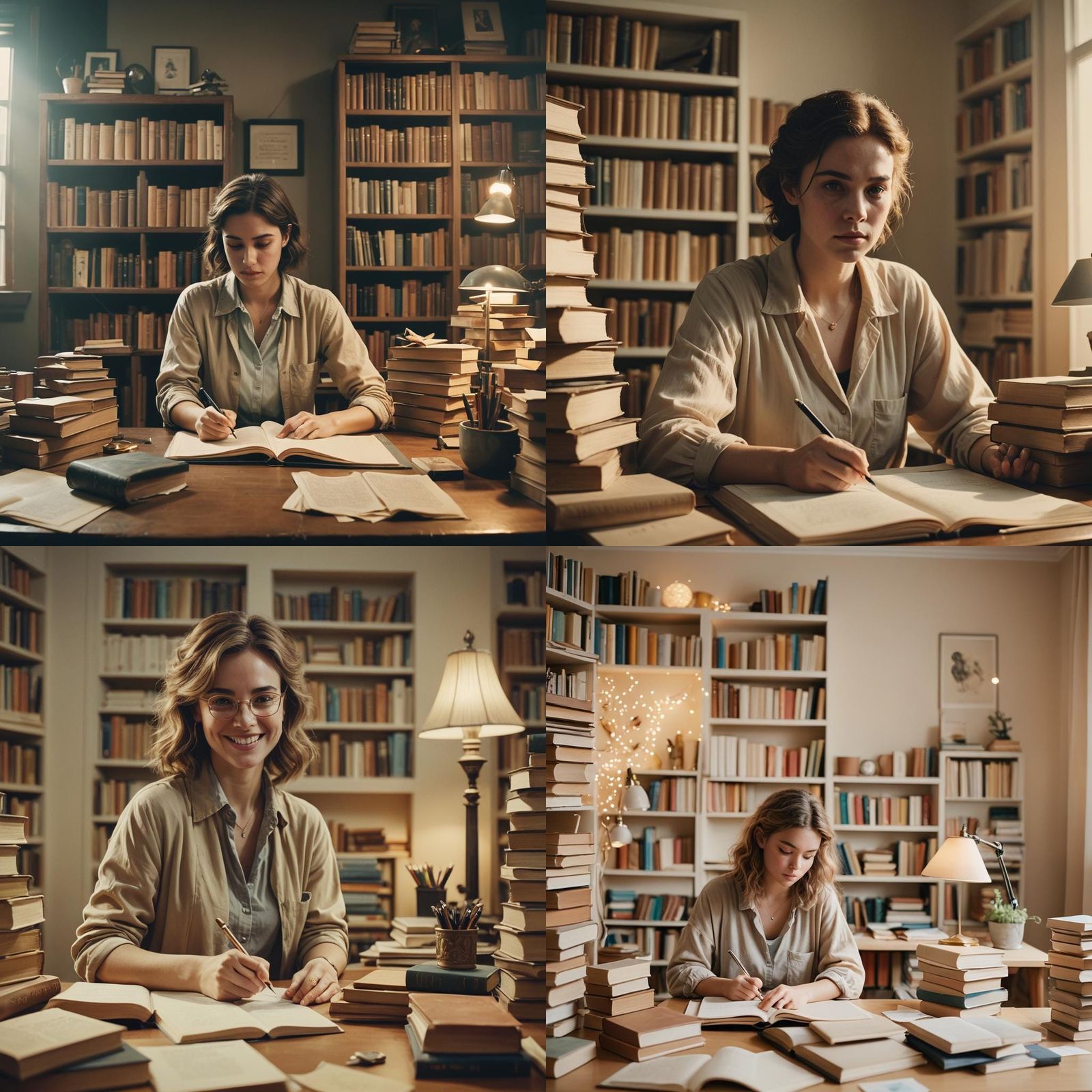 Inspirational Still Life with Books and Writing