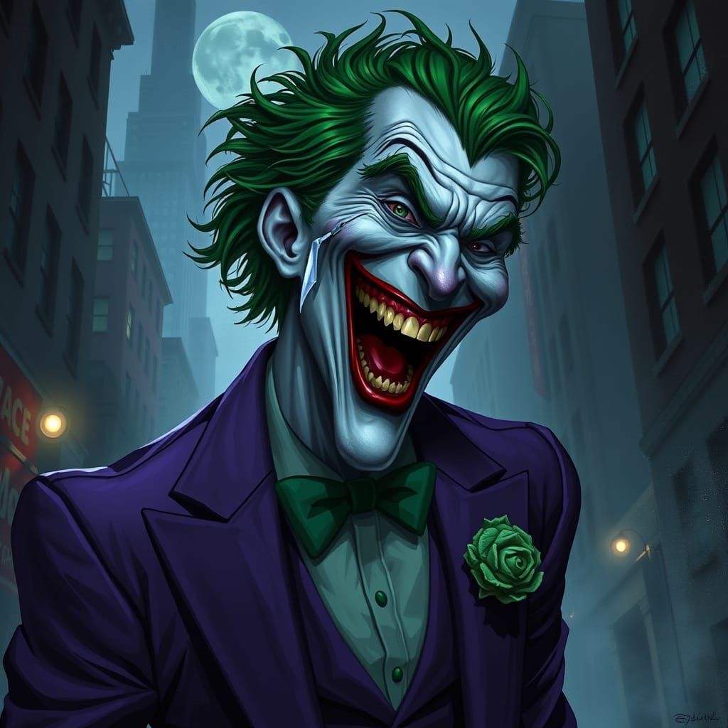 The Joker's Eerie Laughter in Gritty Gotham