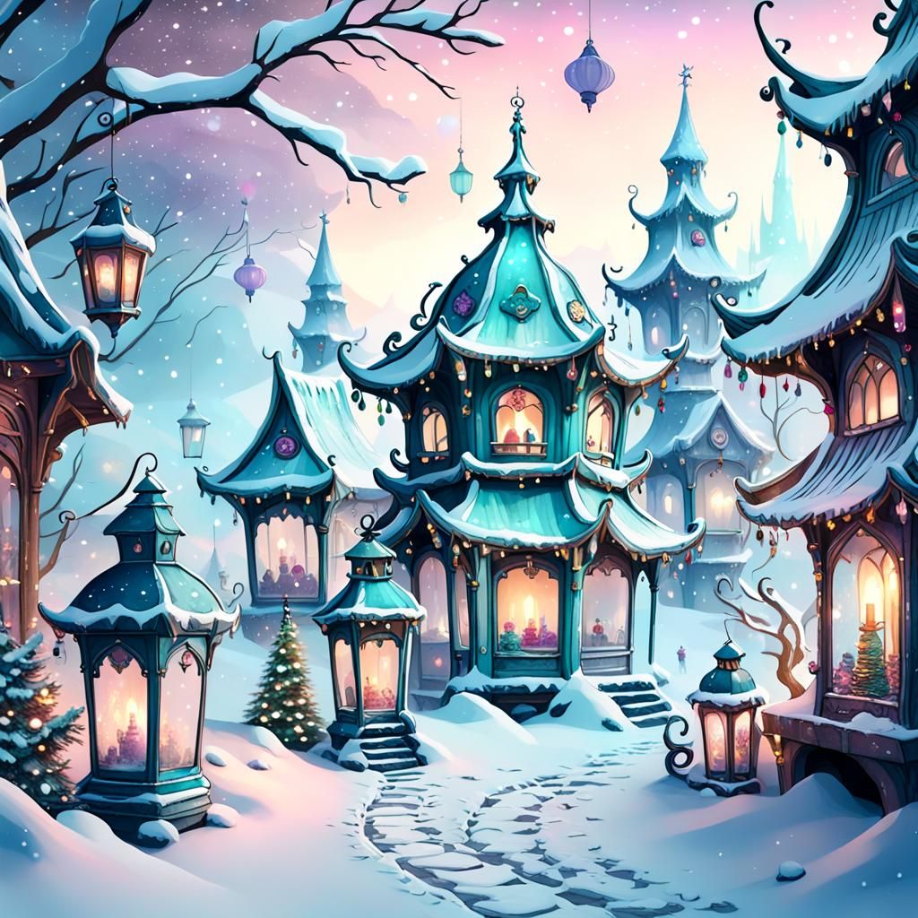 Dreamy Christmas Lanterns in Shabby Chic Style